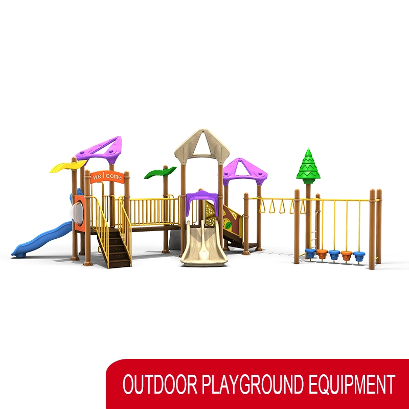 Factory Colorful Commercial Outdoor Plastic Playground Equipment for Children Amusement Park