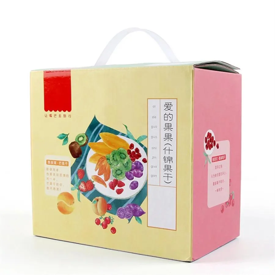 Wholesale Fruit Box Handle Corrugated Box for Dry Fruit