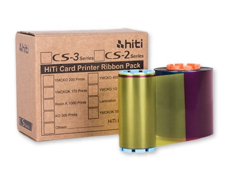 Ymcko Ribbon Card Printer Universal Code Compatible Hiti CS-200e Color Ribbons 400 Prints