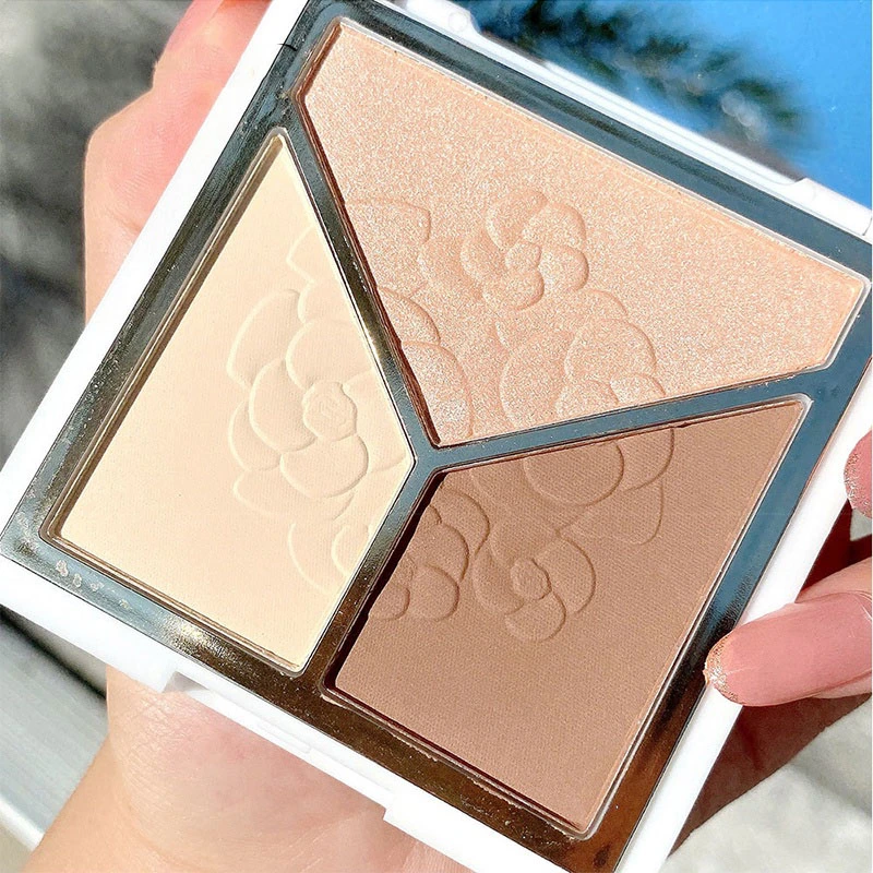 La fabricación de cosméticos naturales Vegan Blush Palette contorno resaltado