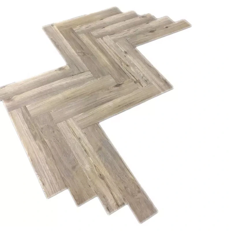 EIR parquet flottant en bois texturé à chevrons vinyle PVC rigide de luxe Parquet en bois SPC en stock