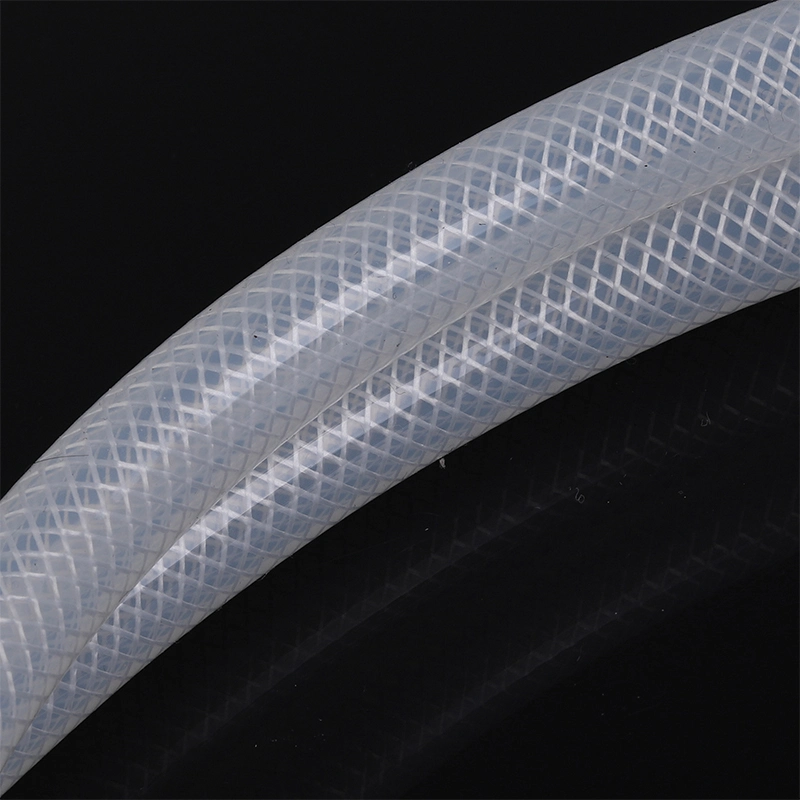 Excellent qualité résistant à la chaleur Tuyauterie en silicone renforcée par une tresse de fibres industrielles.