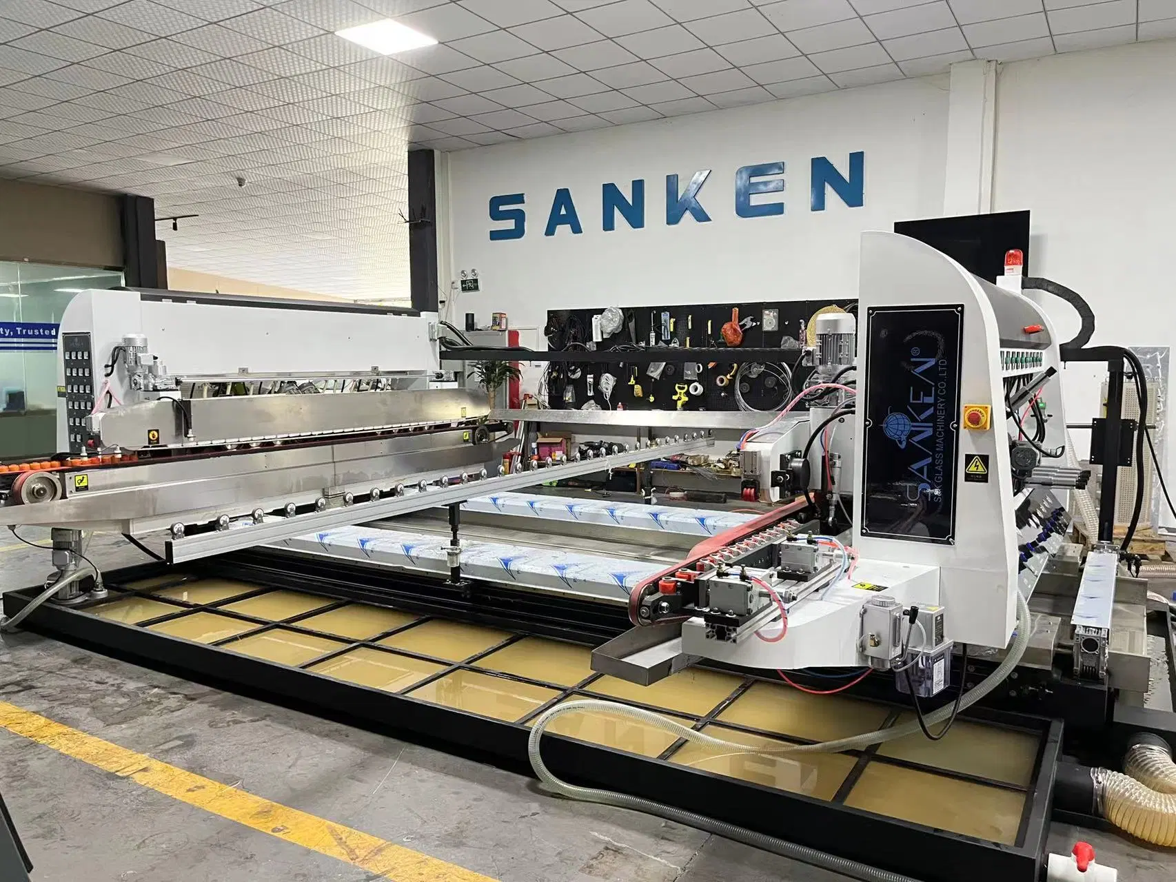 Sanken Quenching Glass Plant Double Grinding Polishing Machine Glass Polishing Edging Machine