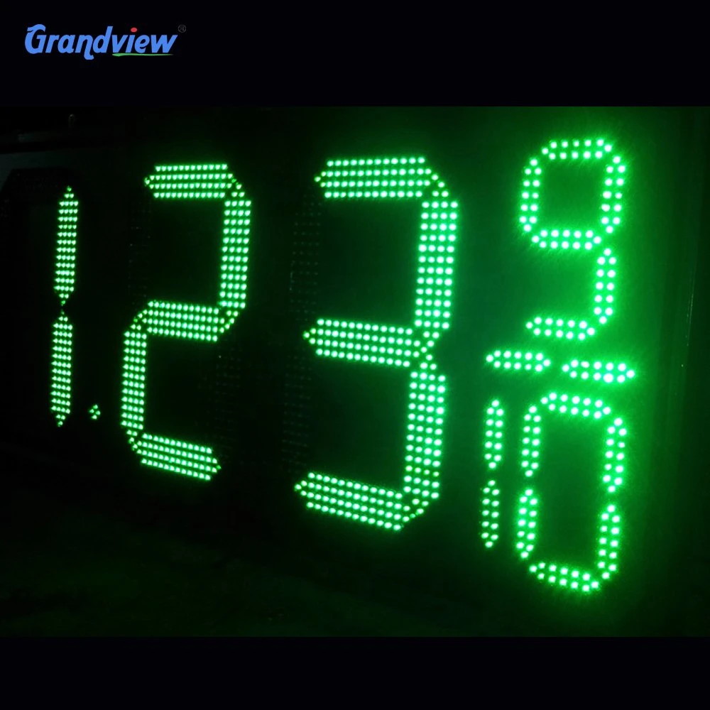 Waterproof Green Colour Price Sign Forgasstation LED Gas Price Display Board Screen