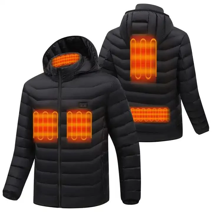 Chaqueta de algodón con calentamiento eléctrico USB abrigo de invierno de carga