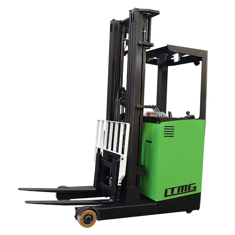 Nueva batería Forklift China Stacker 1,5ton Forklif Multi direccional eléctrico Camión de alcance 2t