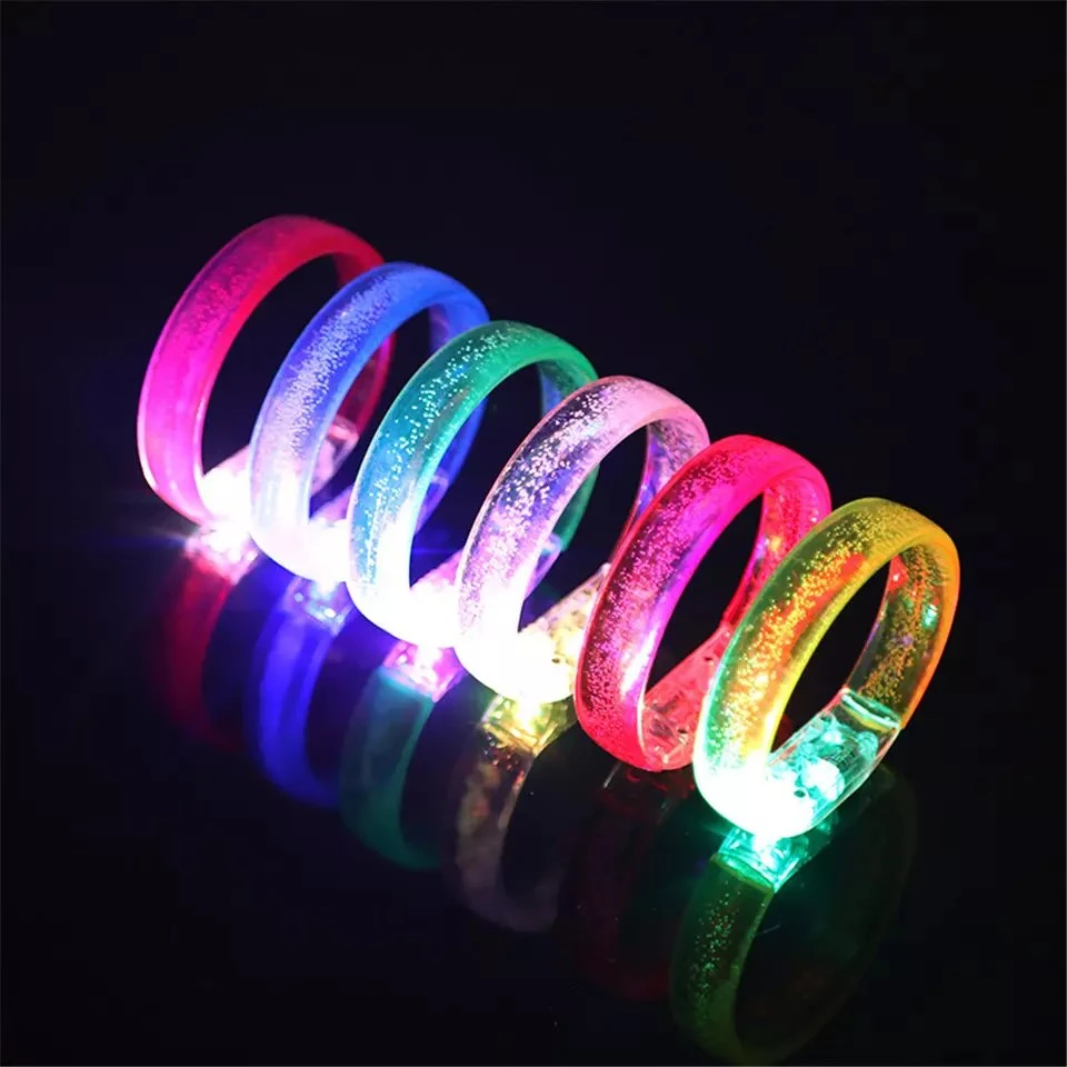 Plat en acrylique de concert éclairé par LED pour enfants Bracelet à barre lumineuse large bande pour la fête