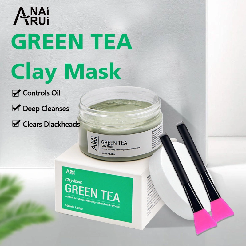 Травяной суть против пятно зеленого чая коллагена глиняные маски Private Label органических Matcha порошок грязи маску для лица