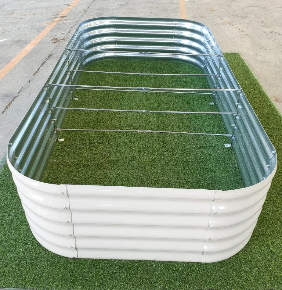 Corrugated Galvanized Steel Outdoor Garden Raised Planting Bed