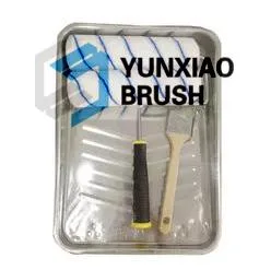 Herramientas Yunxiao 9 pulgadas de 6 unidades profesionales Kit de cepillo de pintar la casa de la bandeja de rodillos Set