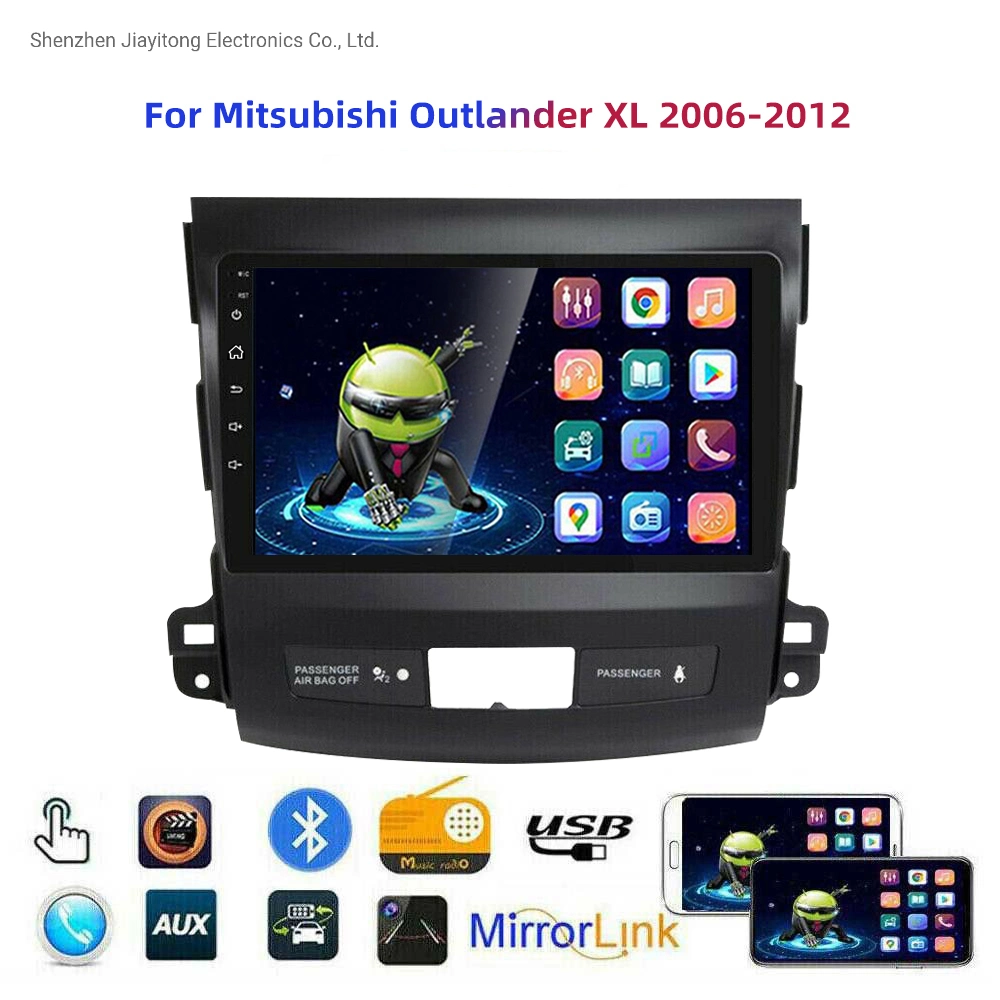 Best Selling 1+16GB Bt WiFi GPS Navigation Android 9inch Car Frame Machine for Mitsubishi Outlander 2006-2012