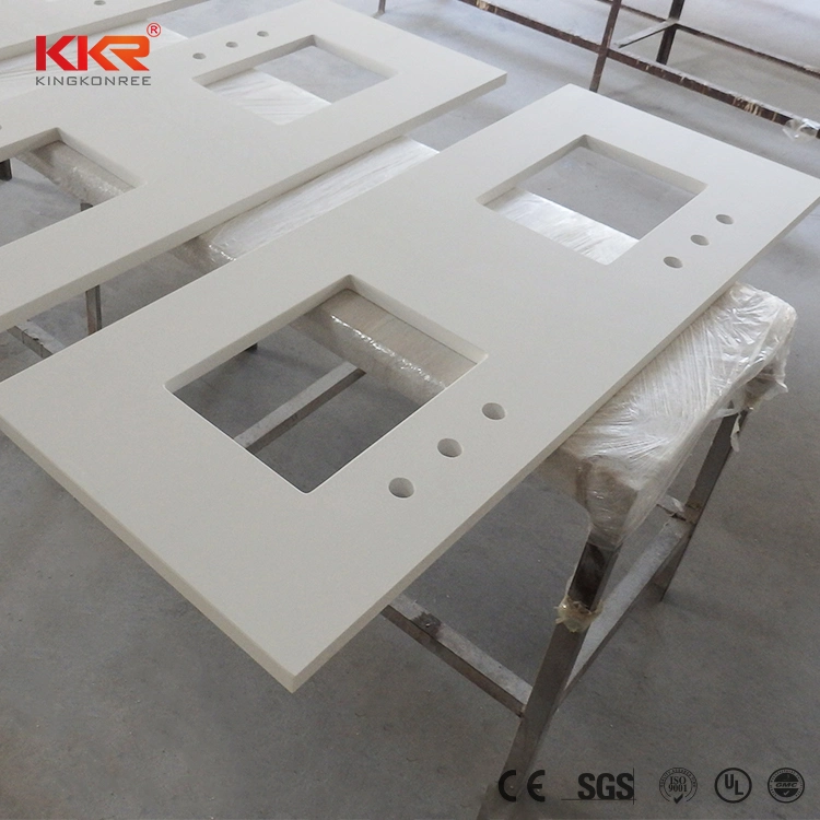 Kingkonree Solid Surface Resin Stone Customized Bathroom Vanity Top