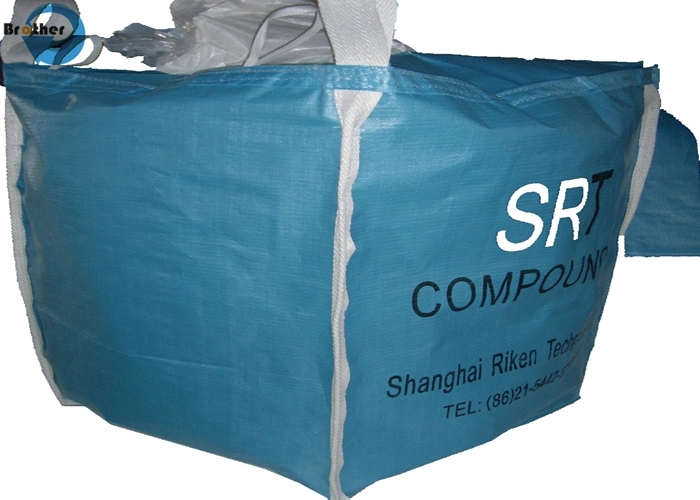 PP Woven Container Jumbo Bag Food Grade 1 Ton Top Cross Packing PCS Flat Color Printing Feature Weight Bottom Safety Material