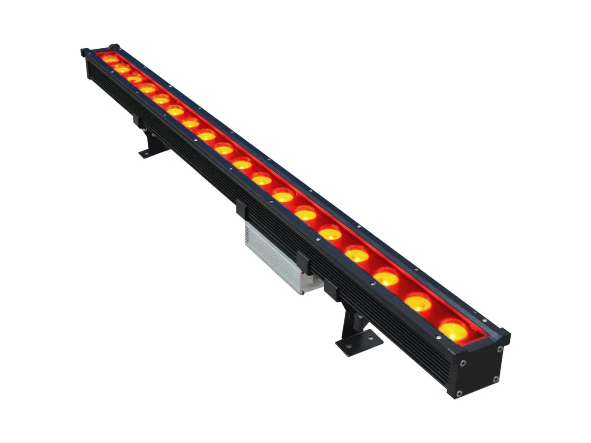 Toda a venda de RGB 18*3W Parede Linear Barra Lava luz para a cidade à prova de construção