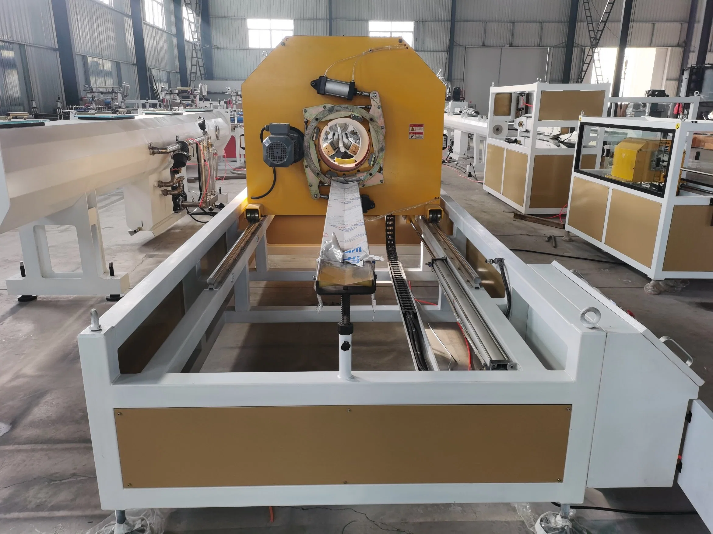 Double Layer PE Insulating Pipe Bending Drain Corrugated Tube HDPE Water Pipe Plastic Extruder Production Making Machine