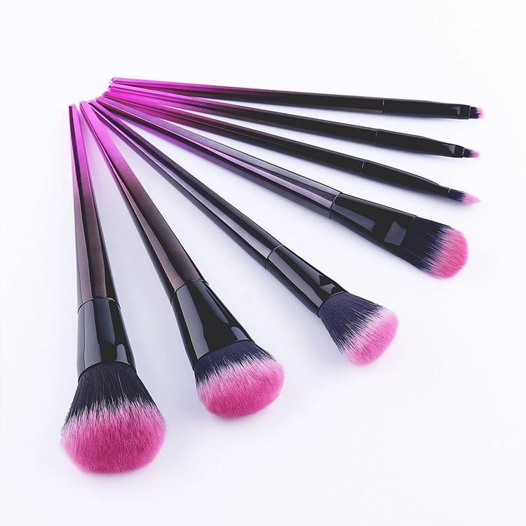 Factory Customized New 7PCS Beauty Lips/Eyebrow Foundation Brush Modeling Makeup Brush Set with Private Label