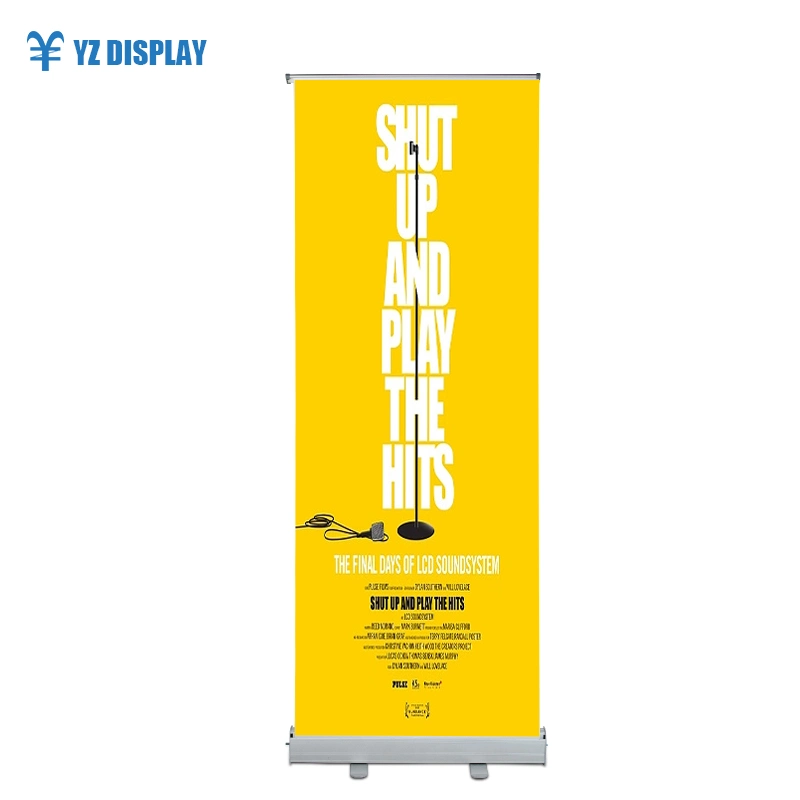 Digitale Werbung breite Basis Kunststoff Stahl Roll Up Standee Display Bannerständer