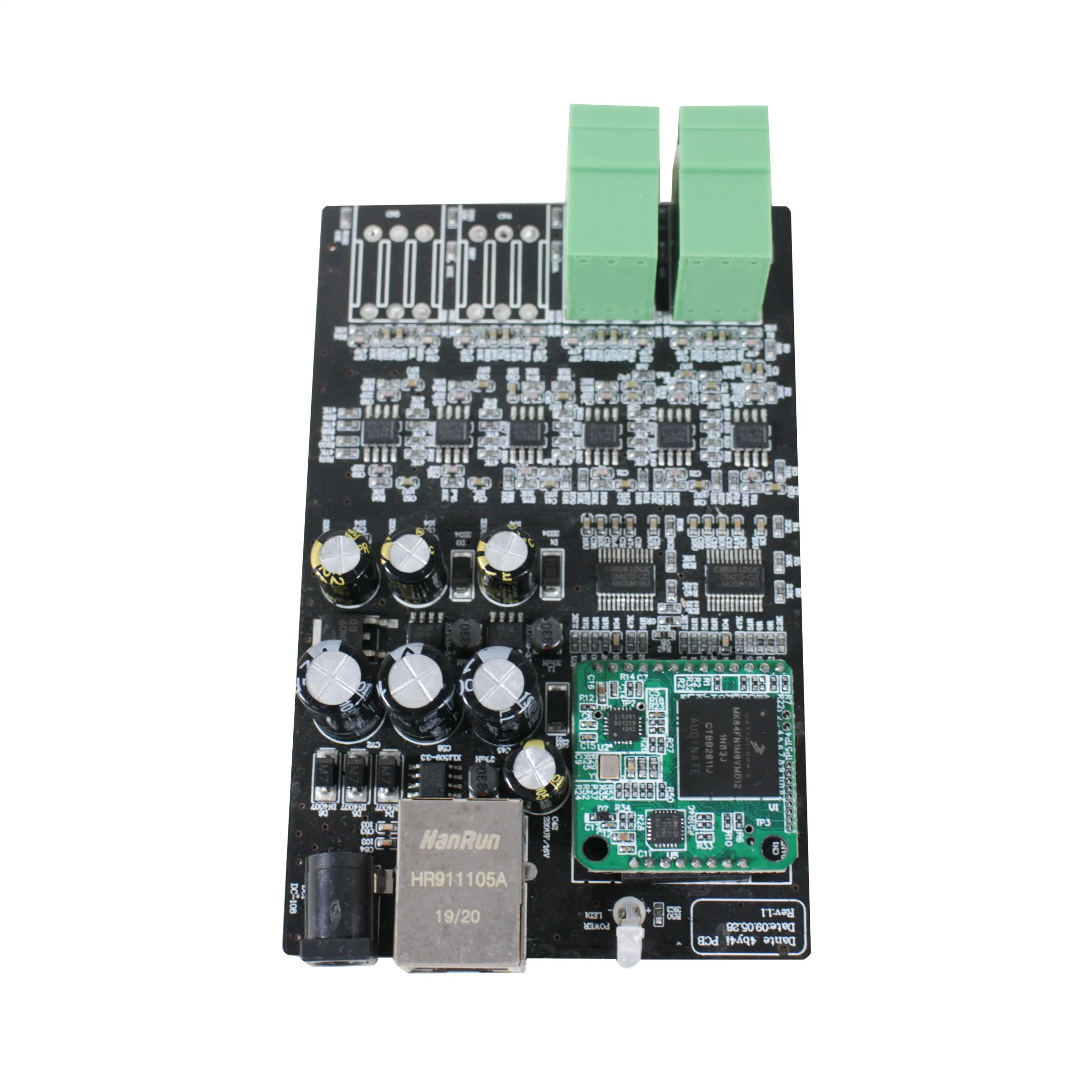 Dante 2 in 2 out PCB Board Ideal Audio Interface to Increase The Number of Microphones or Aux Inputs