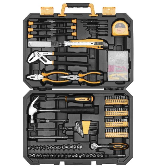 Jeu d'outils 196 pièces, kit d'outils à main pour usage domestique général avec Boîtier de rangement