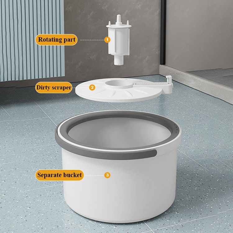 Joyclean Balai rotatif en microfibre pour le nettoyage à sec du sol 360 Spin Mop