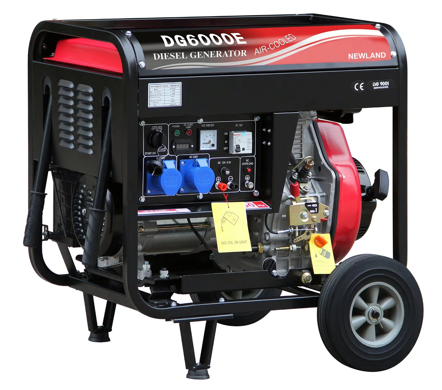 5.5kw 188fa Diesel Generator with Two Wheels and Open Frame