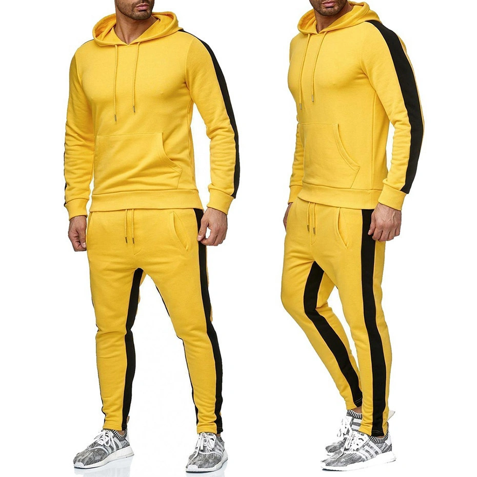 Commerce de gros Plaine de jeux de sports de l'épissure du coton couleur vide survêtement Jogger Mens survêtement personnalisé