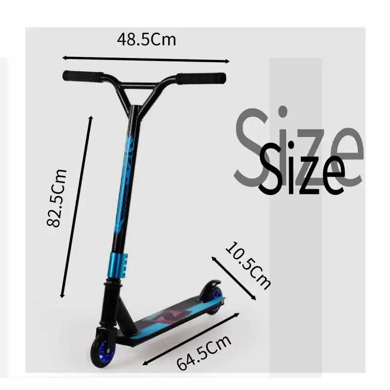 Venta en caliente libre muestra PRO aluminio 2 rueda pie profesional Surf Sport Stunt Scooter Freestyle 360 completo Trick Scooters para Niños y adultos