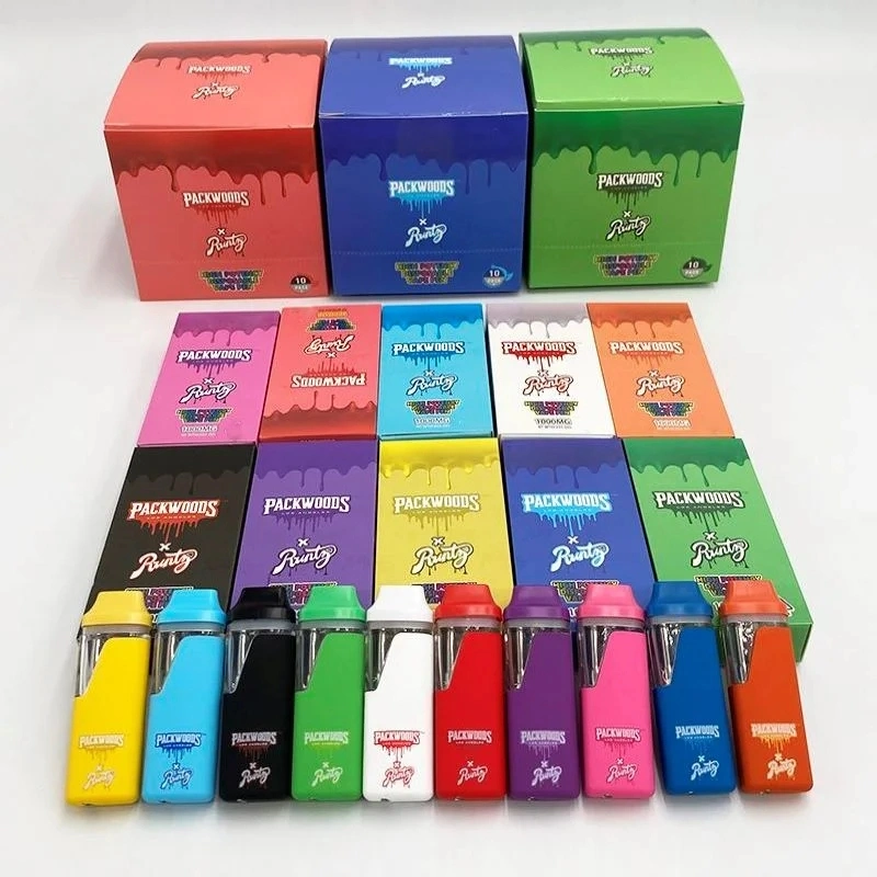 VAPE desechables bolígrafos vacíos 1ml Packwoods X Runtz recargable 380mAh E cigarrillos grueso aceite dispositivo Pods Starter Kits 10 sabores Pegatinas E cigarrillo Joact