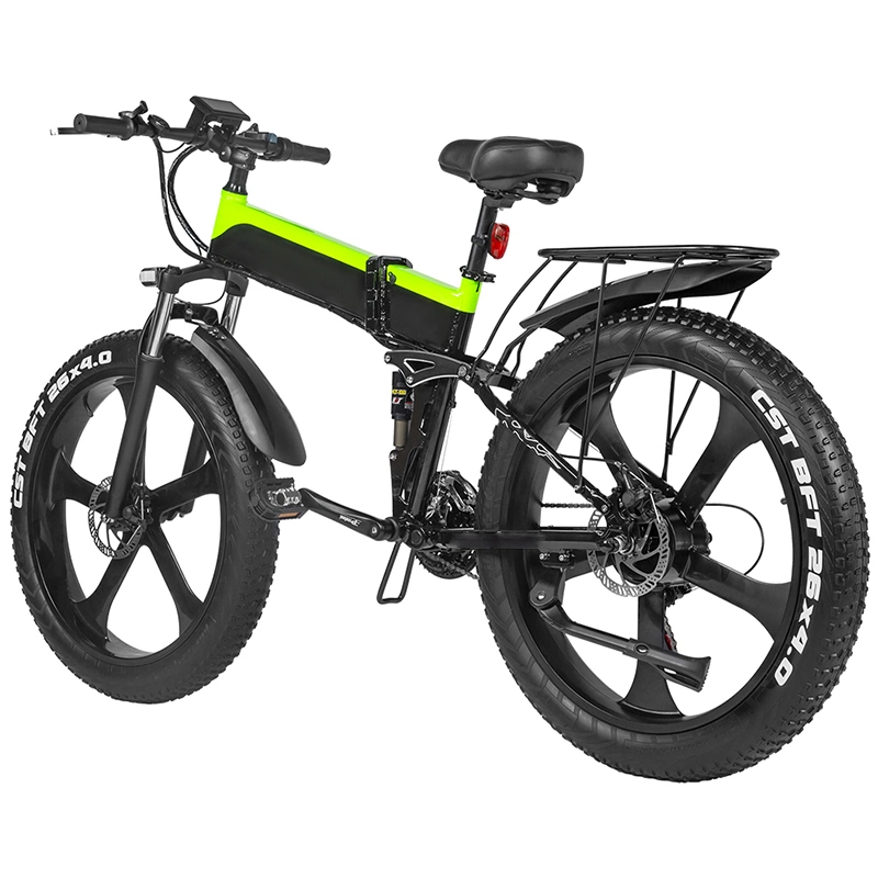 10ah Brushless DC Motor Ebike 7 Speed Mini Electric Folding Bike Electric Bicycle