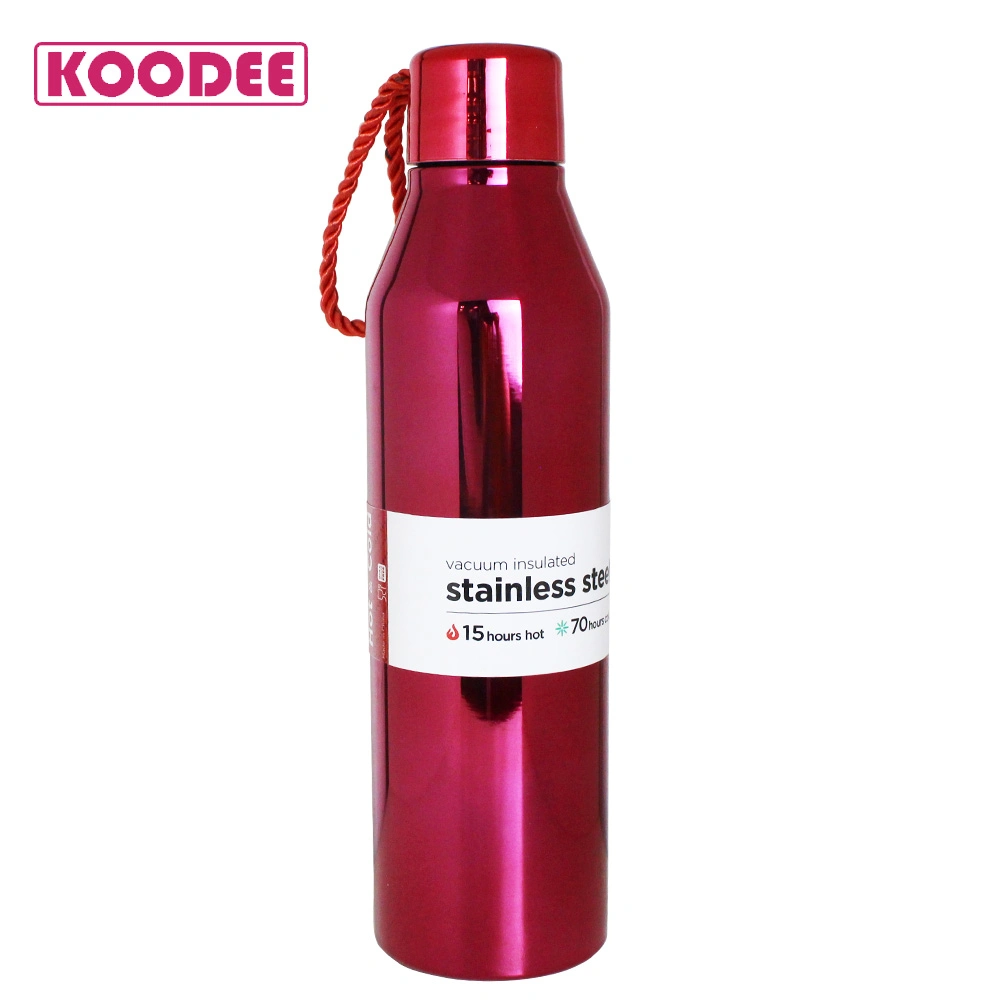 Rose Red Color Stainless Steel Mug BPA Free Outdoor Electroplating Sport Bottle