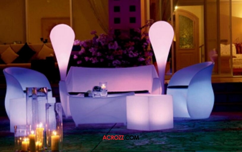 Outdoor Garden LED Glowing Lighting Furniture Drip Drop Floor Lamp