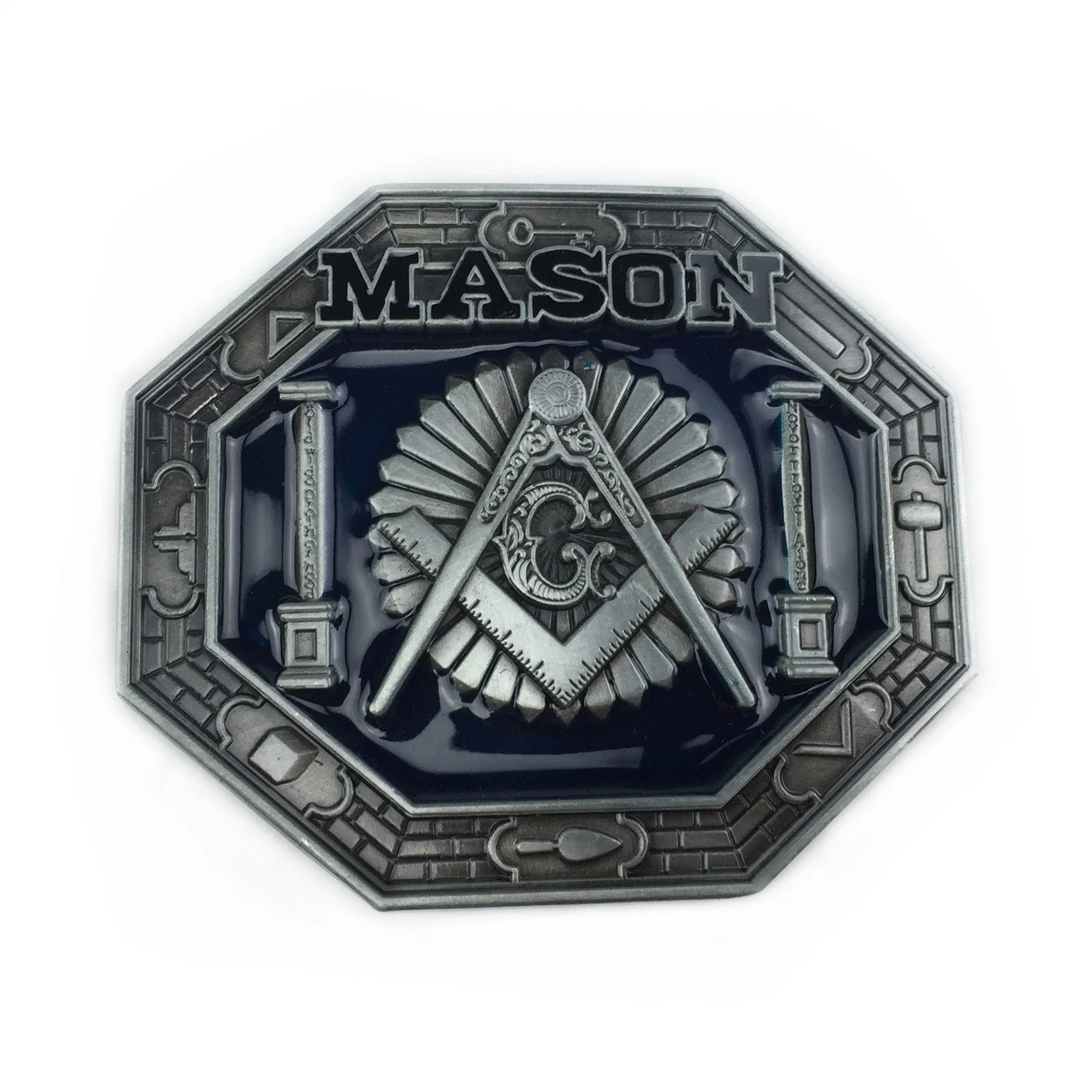 Nuevo diseño Metal Vintage cinturón Accesorios DIY Western Cowboy Masonic Hebilla del cinturón del Club Freemason