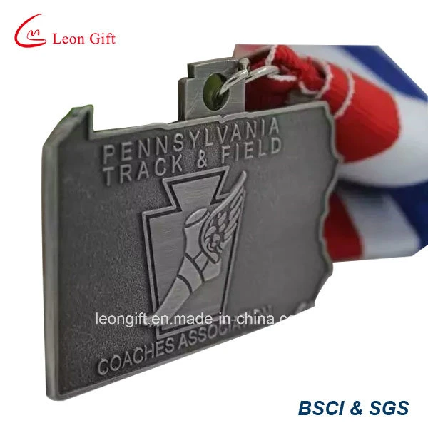 Best Factory Price Metallic Honor Medal with Neck Ribbon