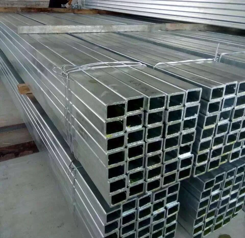 Bajo precio Gi cuadrado y rectangular galvanizado acero tubo tubos cuadrados