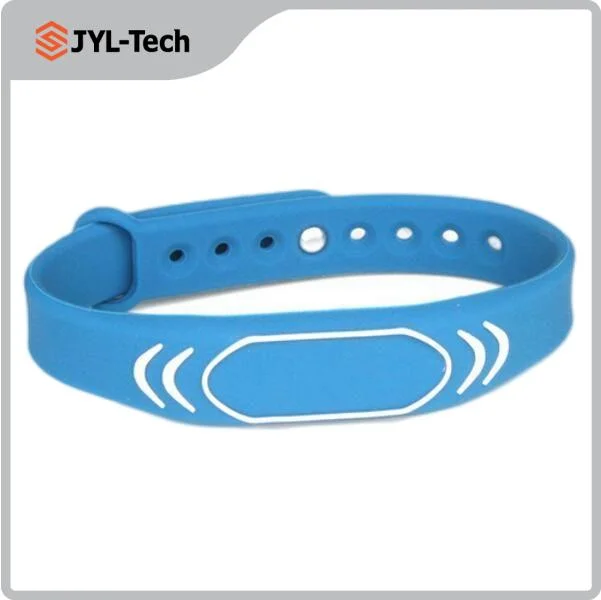 Parc aquatique de bracelet en caoutchouc imperméable NFC programmables La RFID passive bracelet en silicone