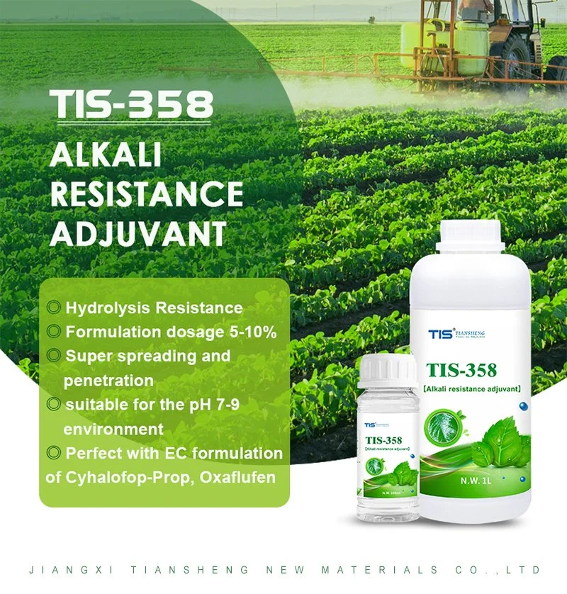 Tis-358 Water Base Oil Base Silicone Surfactant Alkali Resistance Chemical Formula Additive for Agro Use