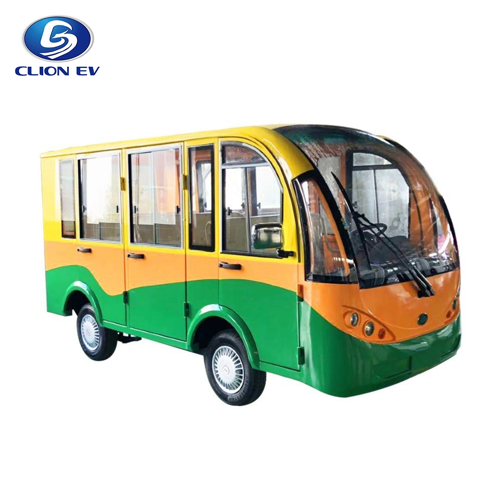 40km/H Low Speed Electric Sightseeing Car 8 Passagier Mini School Bus