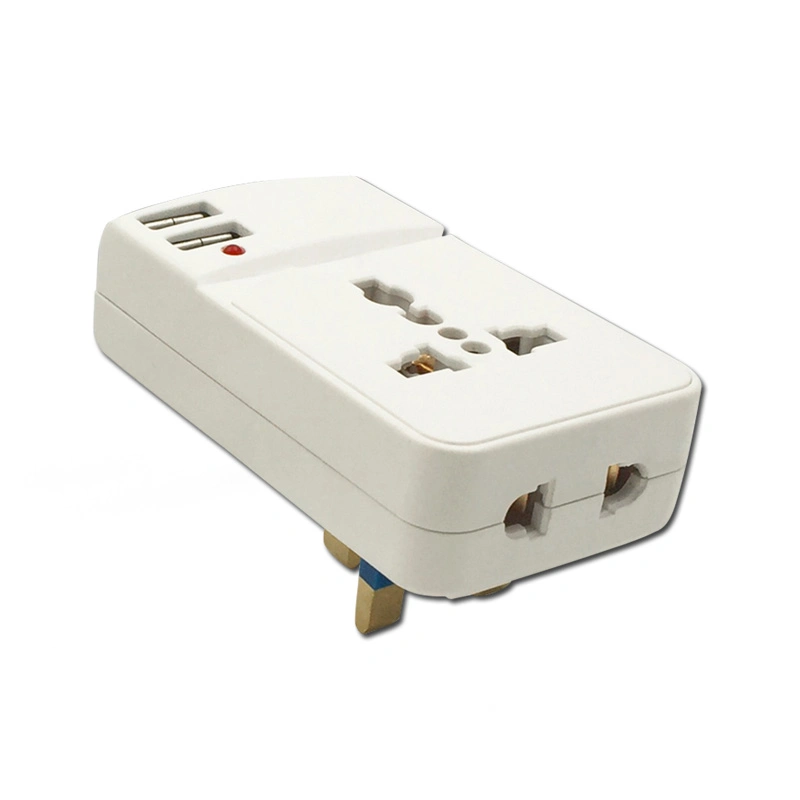 USB Charger Multi Socket With13A Plug Adaptor