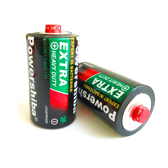 High Capacity 1.5V IEC Standard Size D R20 Primary Dry Battery for Toys with Shrink Packing