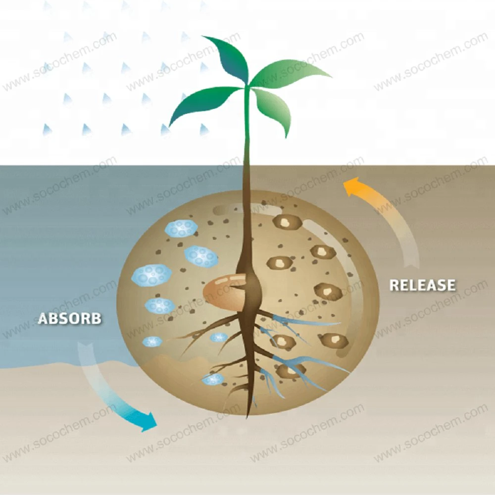 Materiais poliméricos absorvente Super Super absorventes para plantação de polímero de agricultura