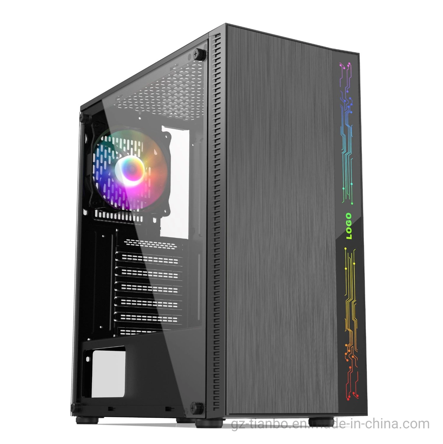 Torre média de fábrica Desktop ATX caso modelo G01, PC para jogos, desktop caso