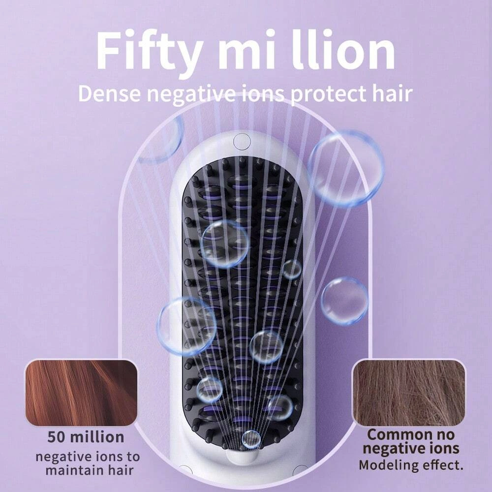 Nouveau produit 9 niveau contrôle de température négatif Ion cheveux électriques Lisseur à cheveux lissant peigne avec LED