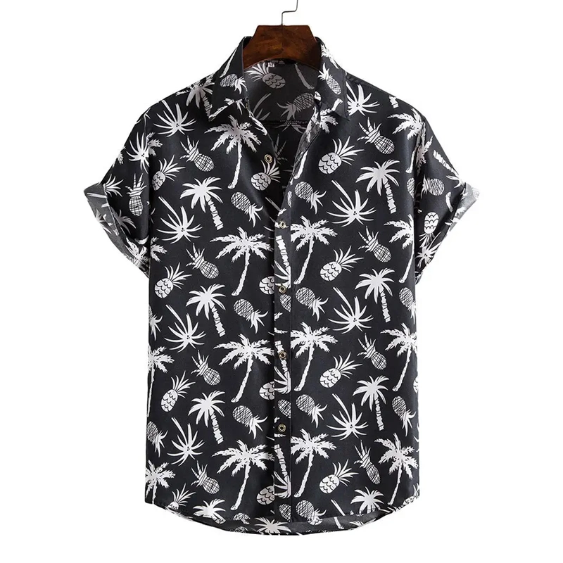 Summer Casual Short Sleeve Shirt Fashion Printed Shirt Hawaiian Holiday Shirt Men's Wear