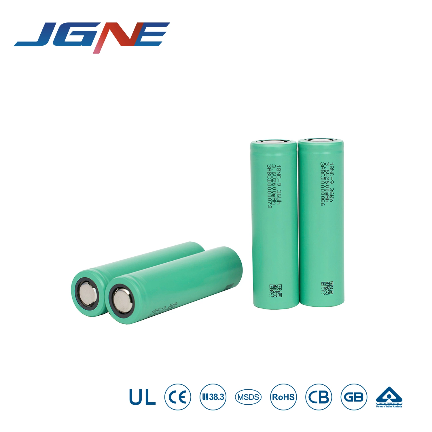 3.6V 18650 Cylindrical Ncm Phosphate 2600mAh Rechargeable Battery Cell