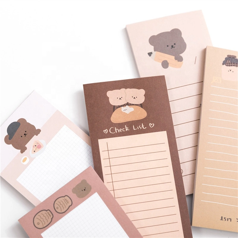 Custom Оптовая украшения Cute Stationery Cartoon Memo Pads Sticky Note