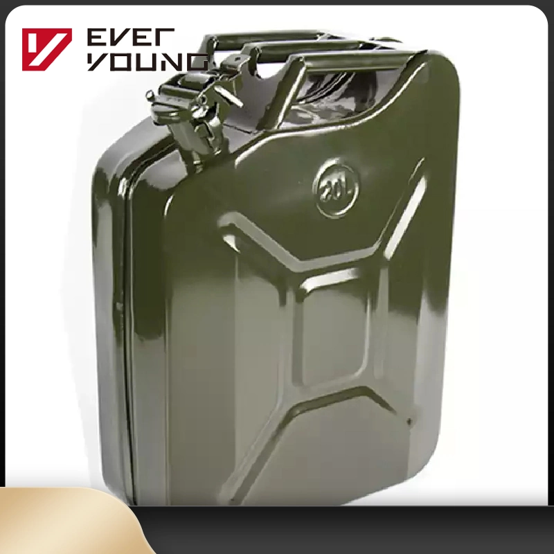 New Products 20 Litre Stainless Steel Jerry Can Vertical Fuel Tank Jeep Can with Screw Cap & Built-in Spout