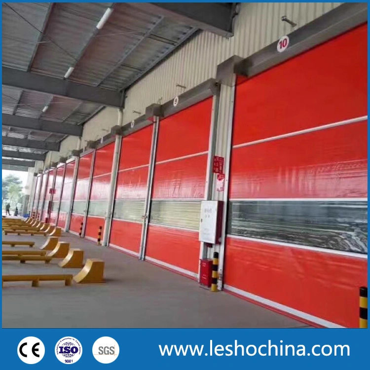 Industrial Overhead Automatic PVC Fabric Fast Rise Roller Shutter Door for Air Shower in Cleanroom