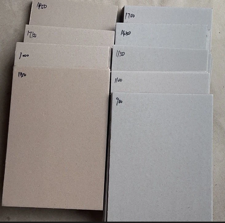 Pulp Paper Grey Cardboard for Gift Packaging 2000GSM, 2050GSM, 2100GSM, 2150GSM, 2200GSM