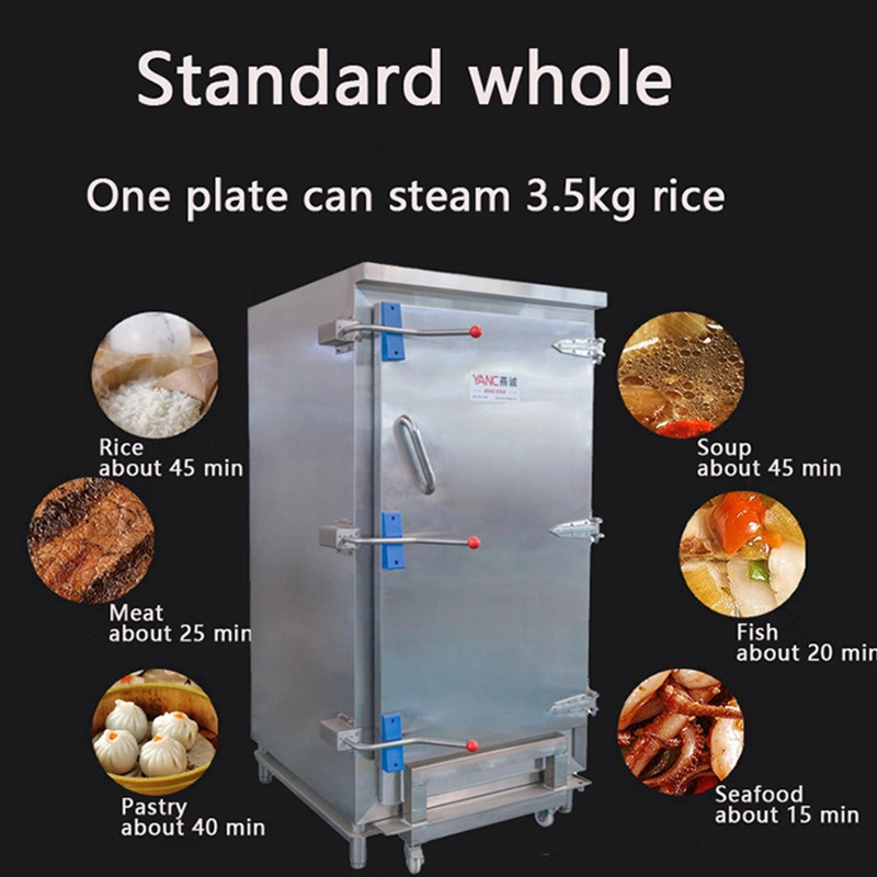 Automatic 4/6/8/10/12/24 Trays Hotels Electric Gas Food Steamer Cabinet Cooker