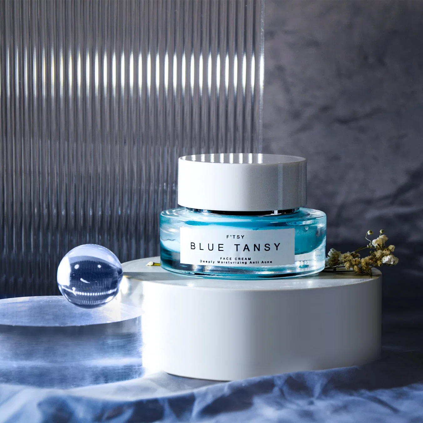 Großhandel/Lieferant Vegan Hautpflege Reparatur Feuchtigkeitsspendende Blue Tansy Gesichtscreme